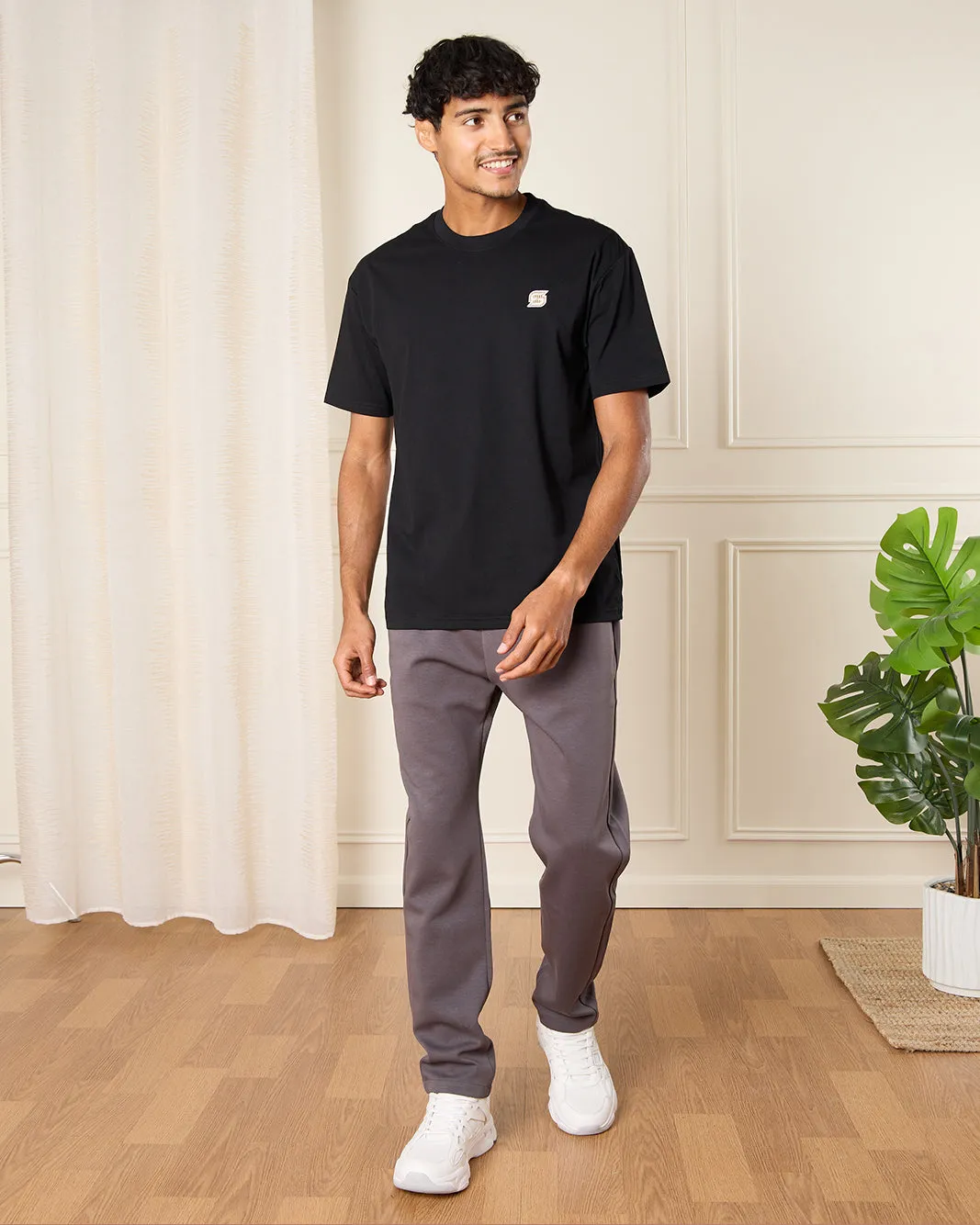 Men Black Printed T-Shirt sold by Redtag product image thumbnail 2