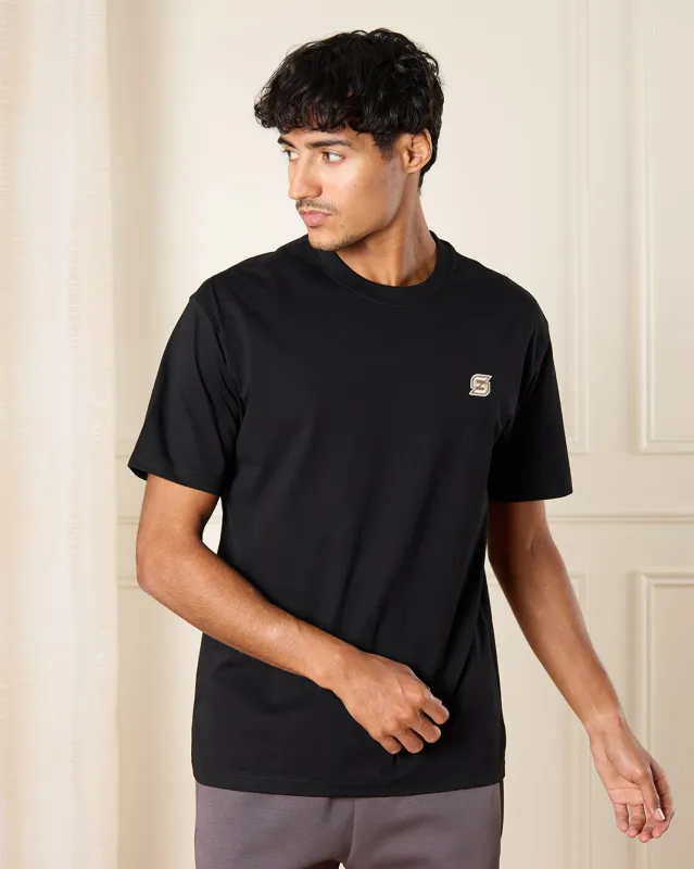 Men Black Printed T-Shirt sold by Redtag