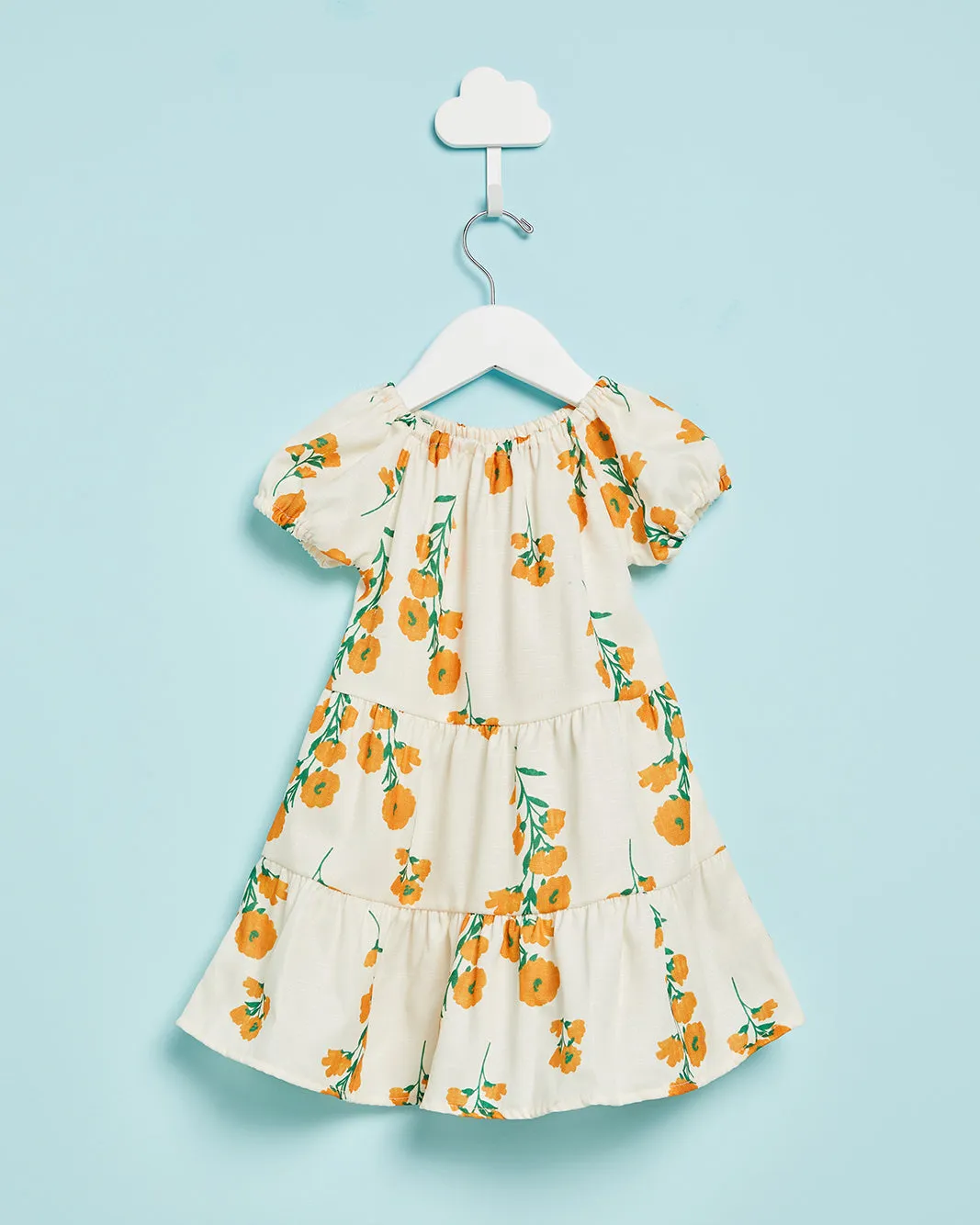 Infant Girls Cream Printed Casual Dress sold by Redtag