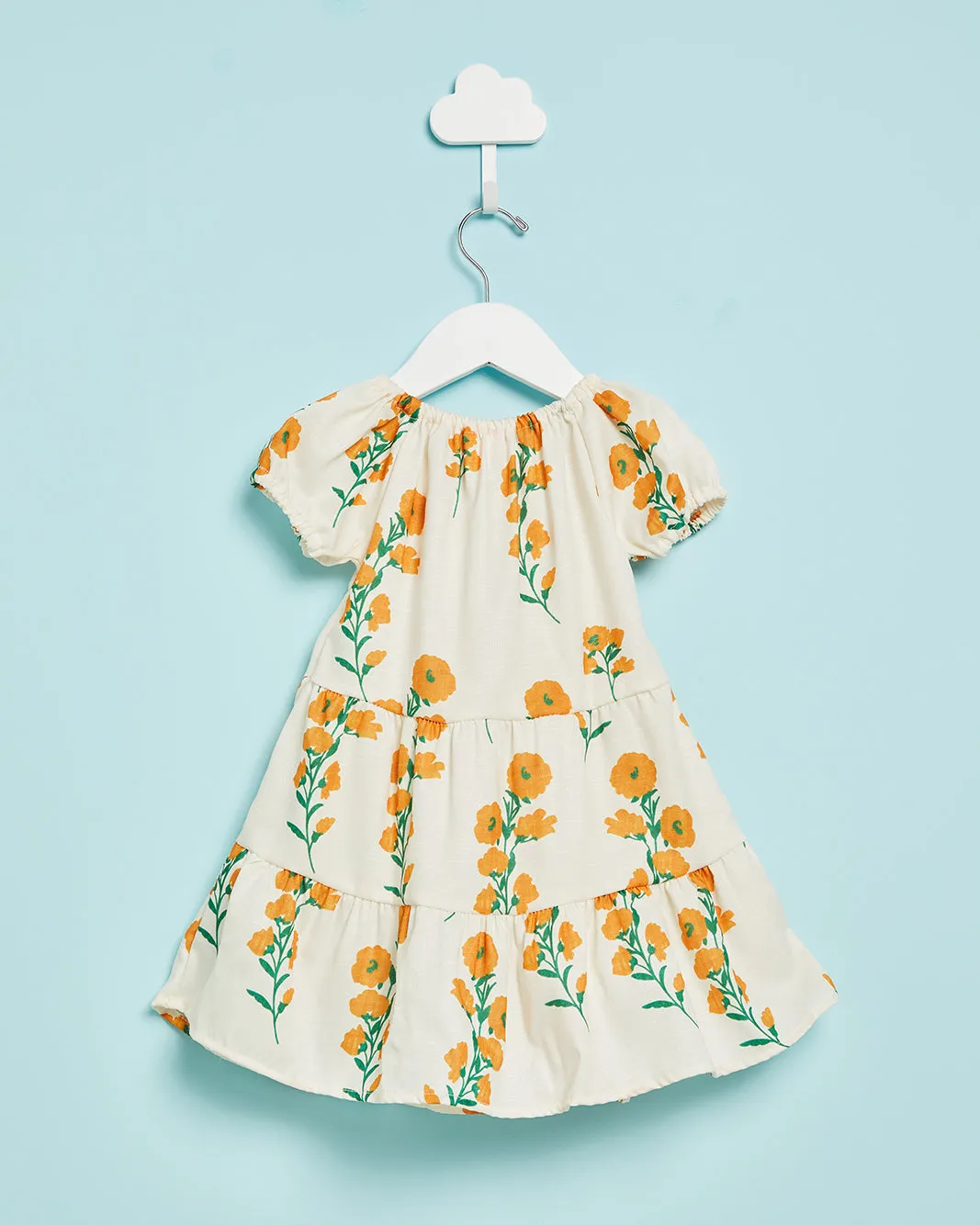 Infant Girls Cream Printed Casual Dress sold by Redtag product image thumbnail 4