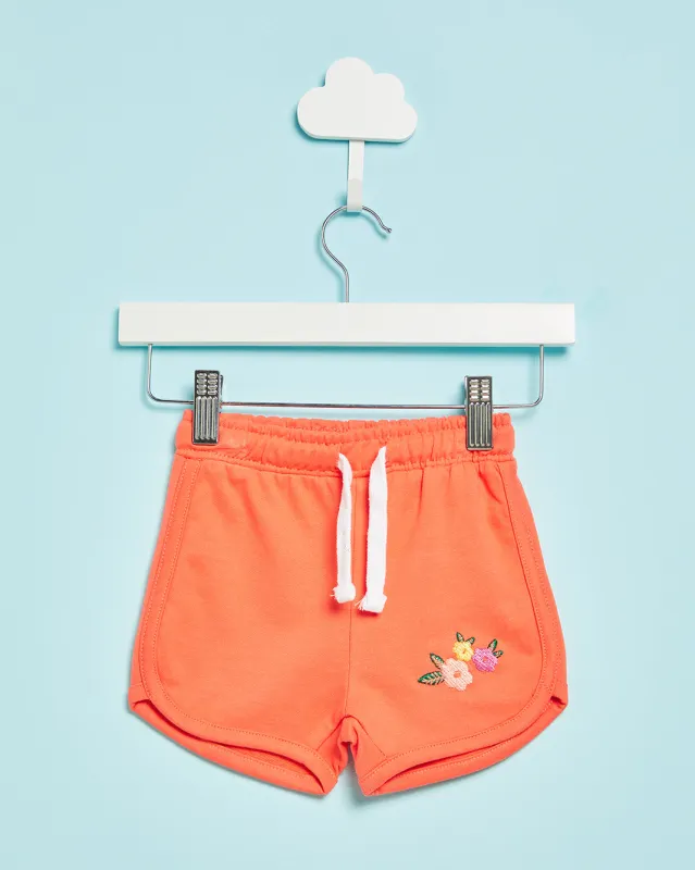 Infant Girls Orange Printed Shorts sold by Redtag