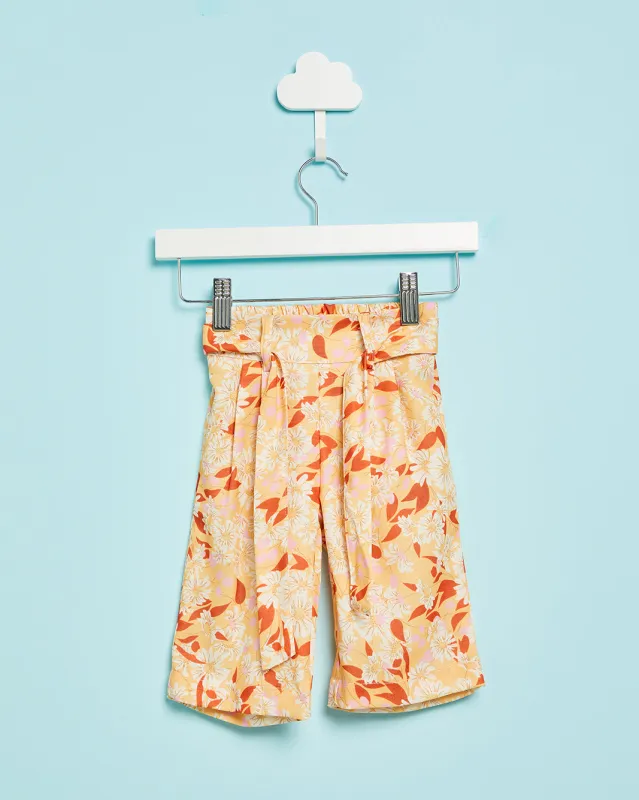 Infant Girls Orange Printed Casual Trousers sold by Redtag