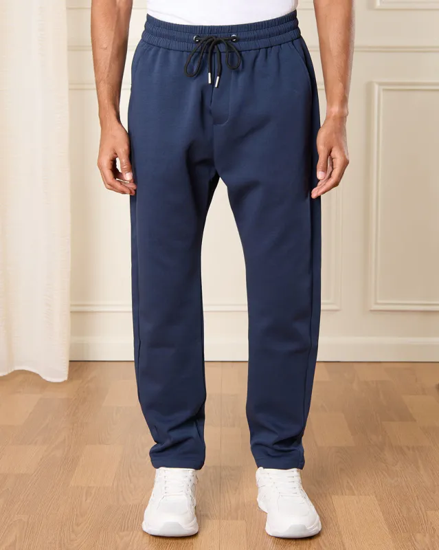 Men Navy Solid Active Pants sold by Redtag