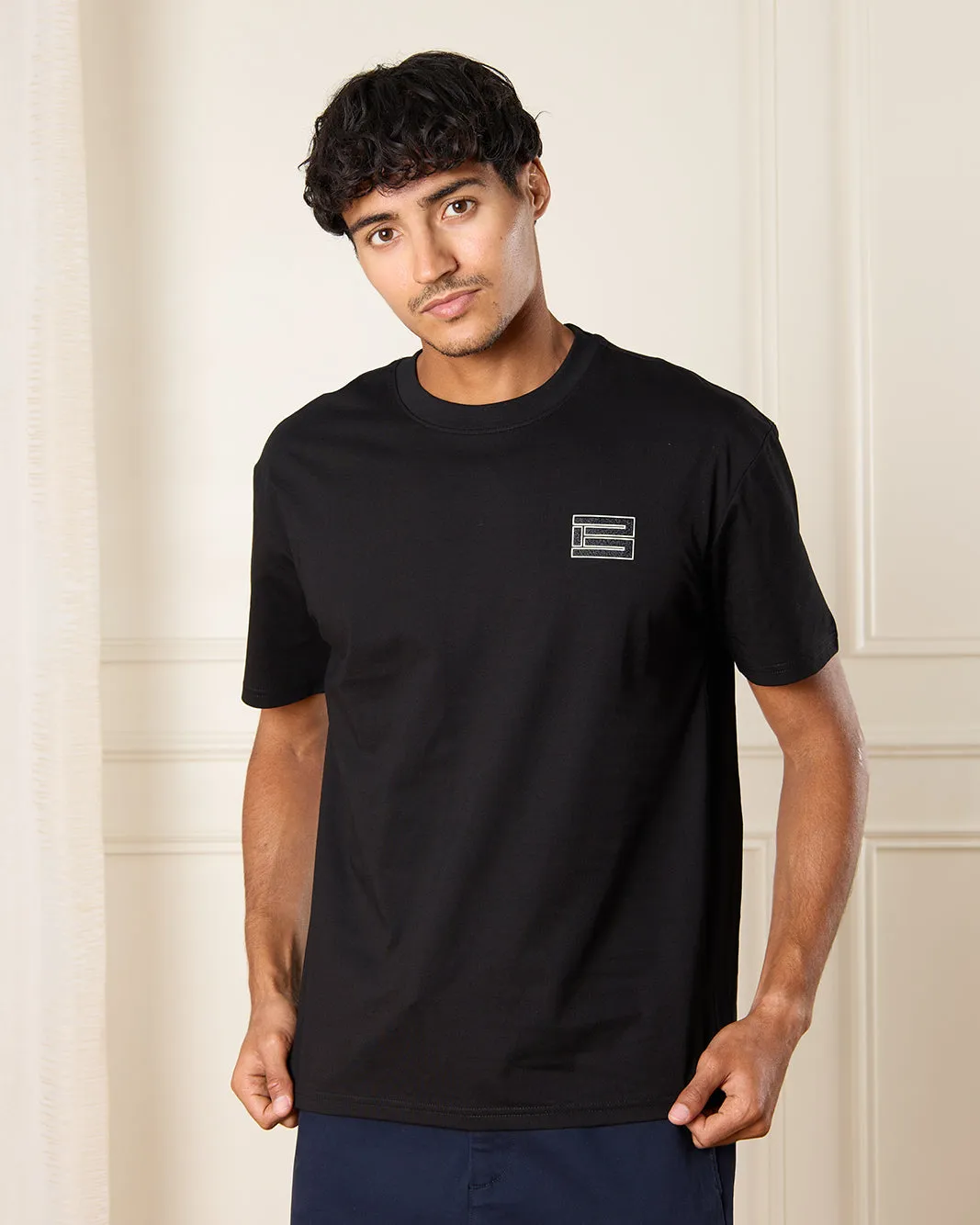 Men Black Printed T-Shirt sold by Redtag