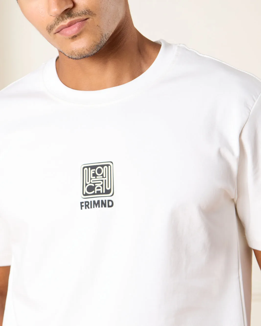 Men White Printed T-Shirt sold by Redtag product image thumbnail 4