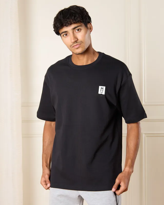 Men Black Short Sleeves T-Shirt sold by Redtag