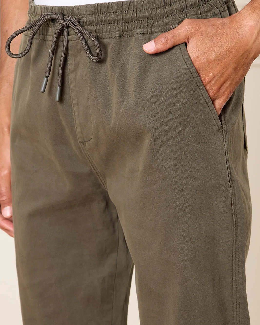Men Brown Solid Joggers sold by Redtag product image thumbnail 4