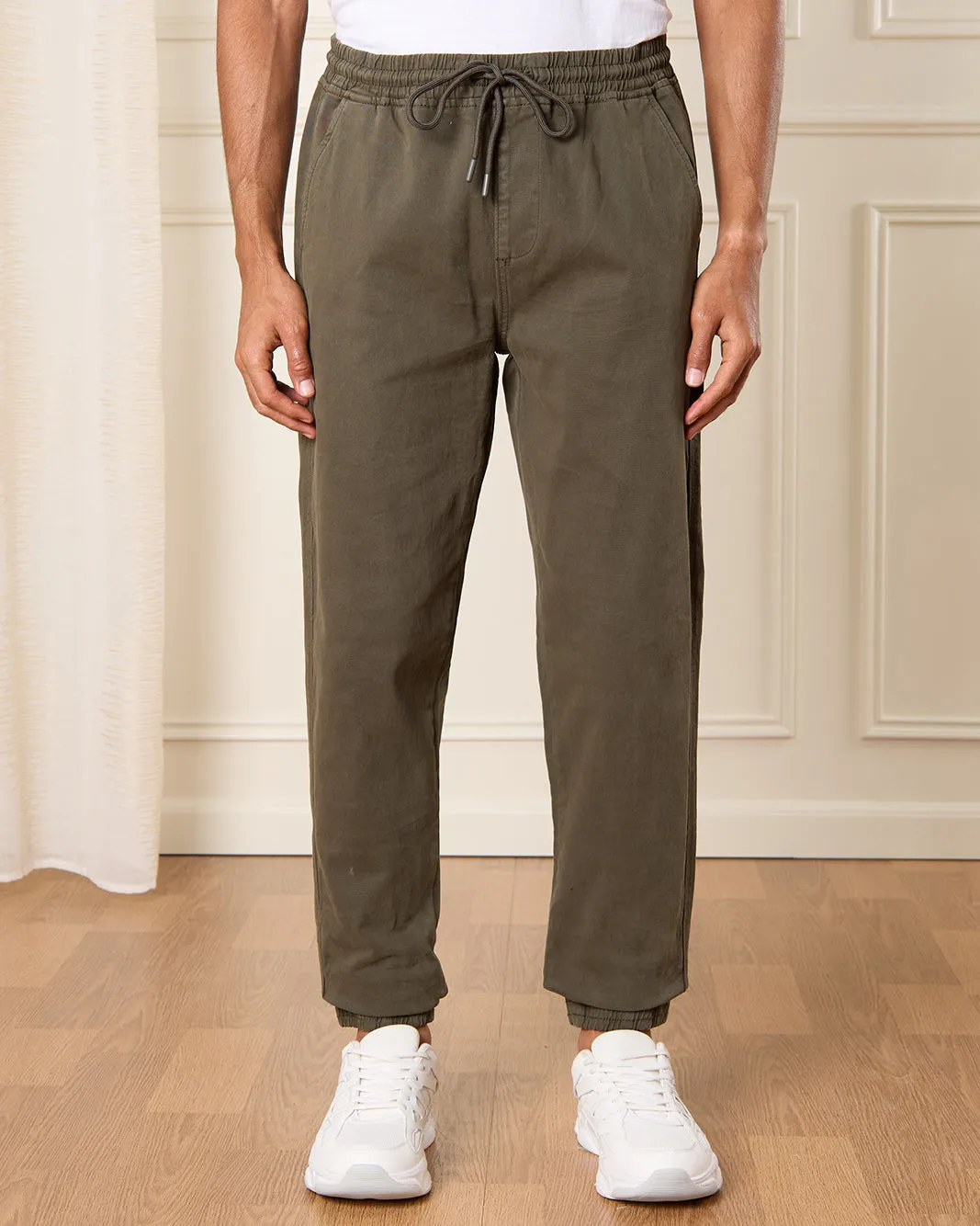 Men Brown Solid Joggers sold by Redtag