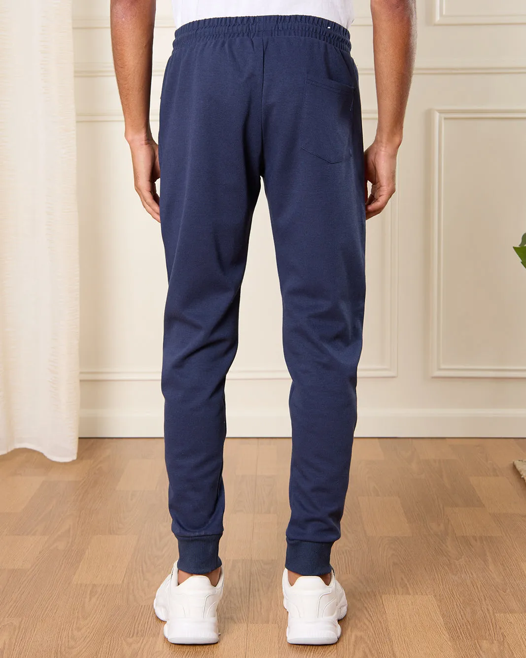 Men Navy Embellished Track Pants sold by Redtag product image thumbnail 3