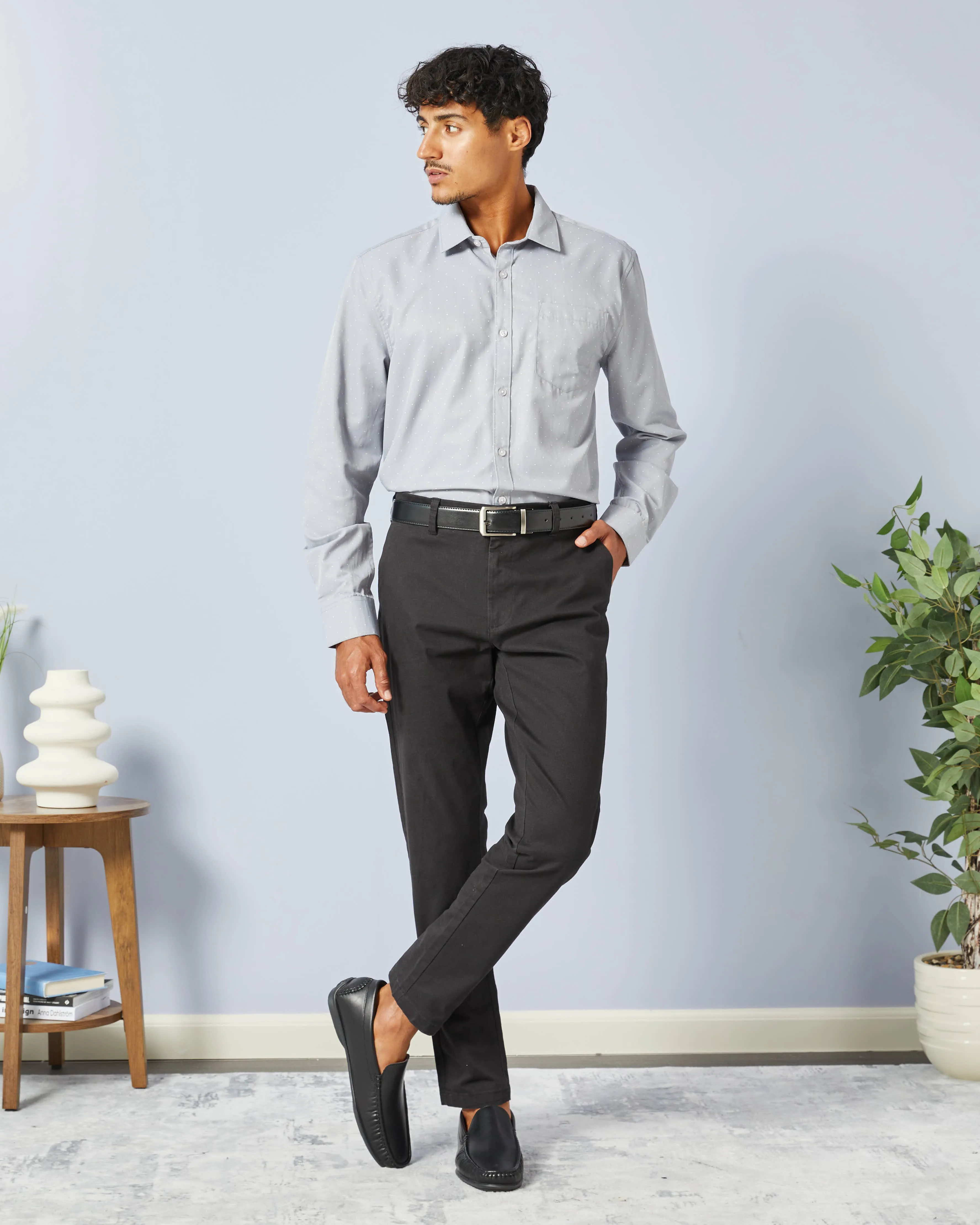 Men Grey Solid Shirt sold by Redtag product image thumbnail 2
