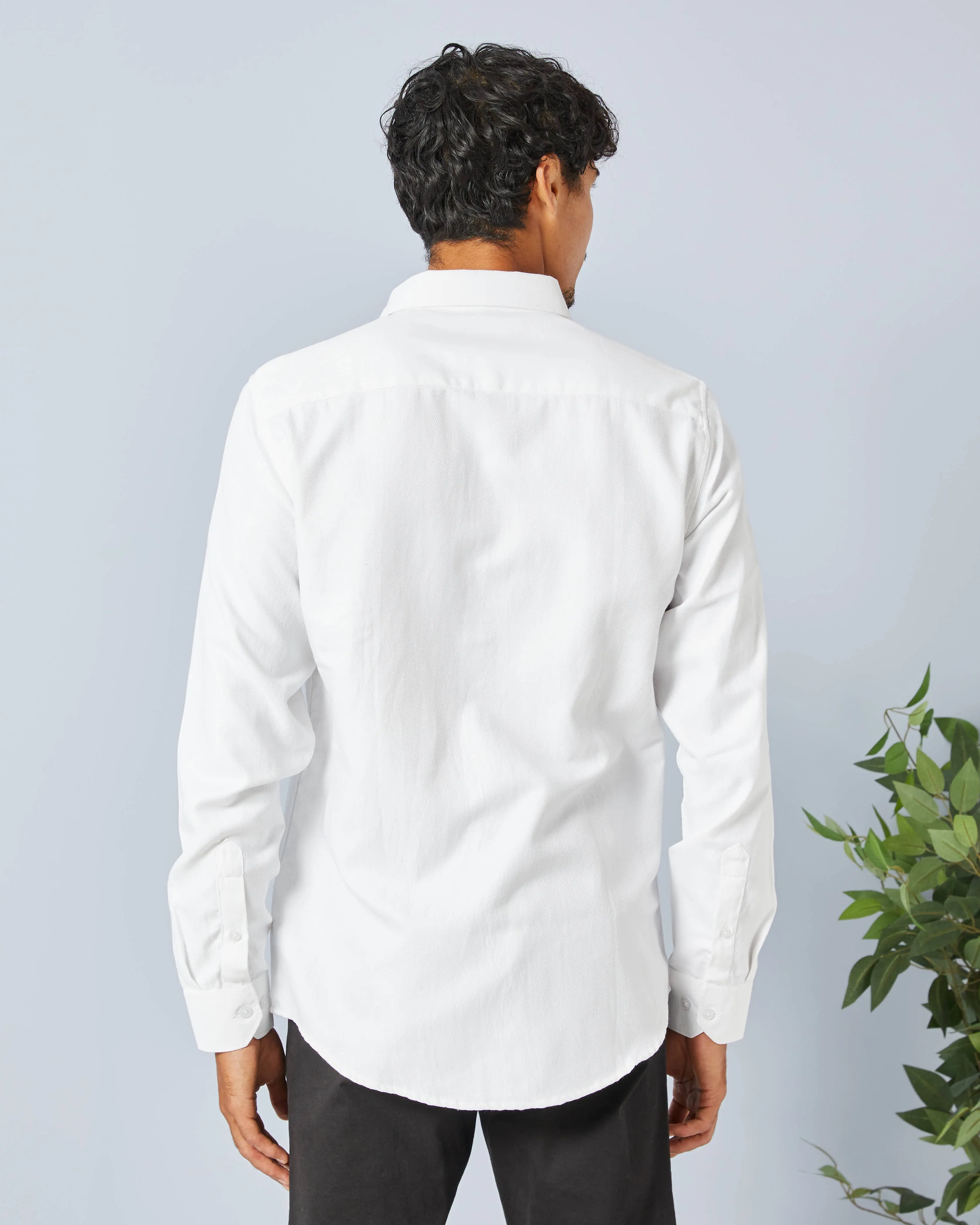 Men White Solid Shirt sold by Redtag product image thumbnail 3