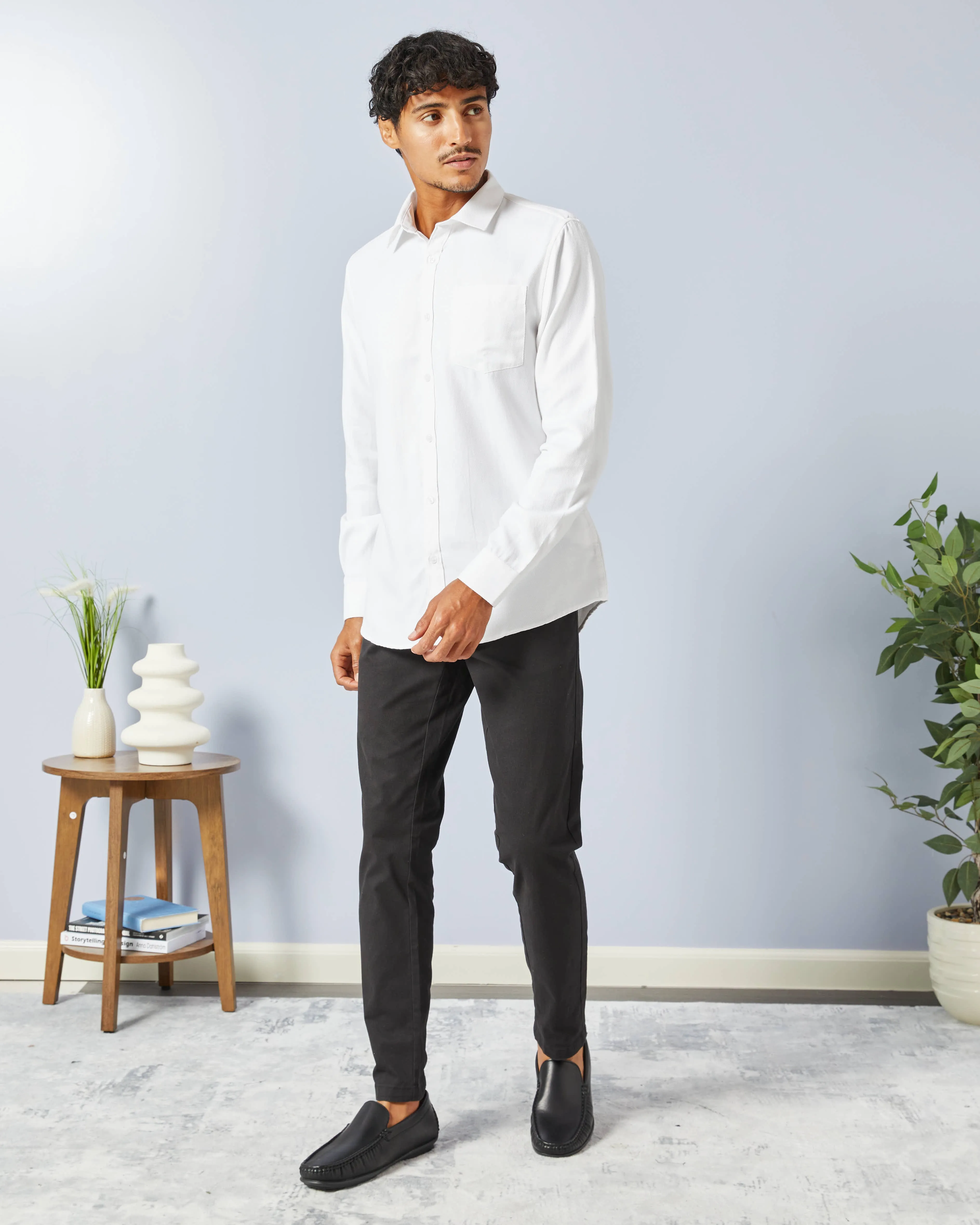 Men White Solid Shirt sold by Redtag product image thumbnail 2
