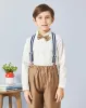Boys White Shirt And Brown Pants Set (3 Piece) sold by Redtag