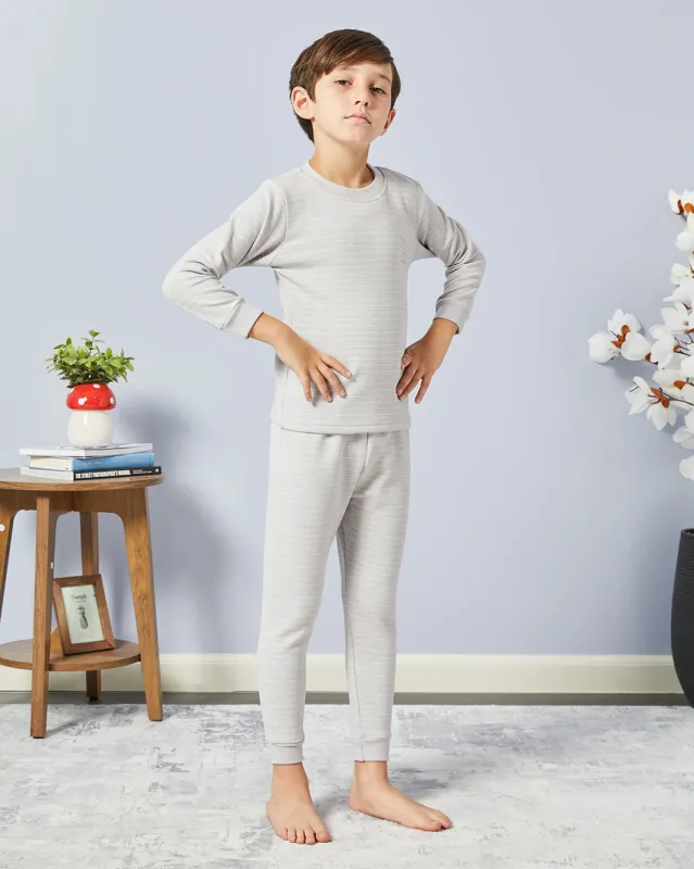 Boys Grey Printed Pyjama Set sold by Redtag