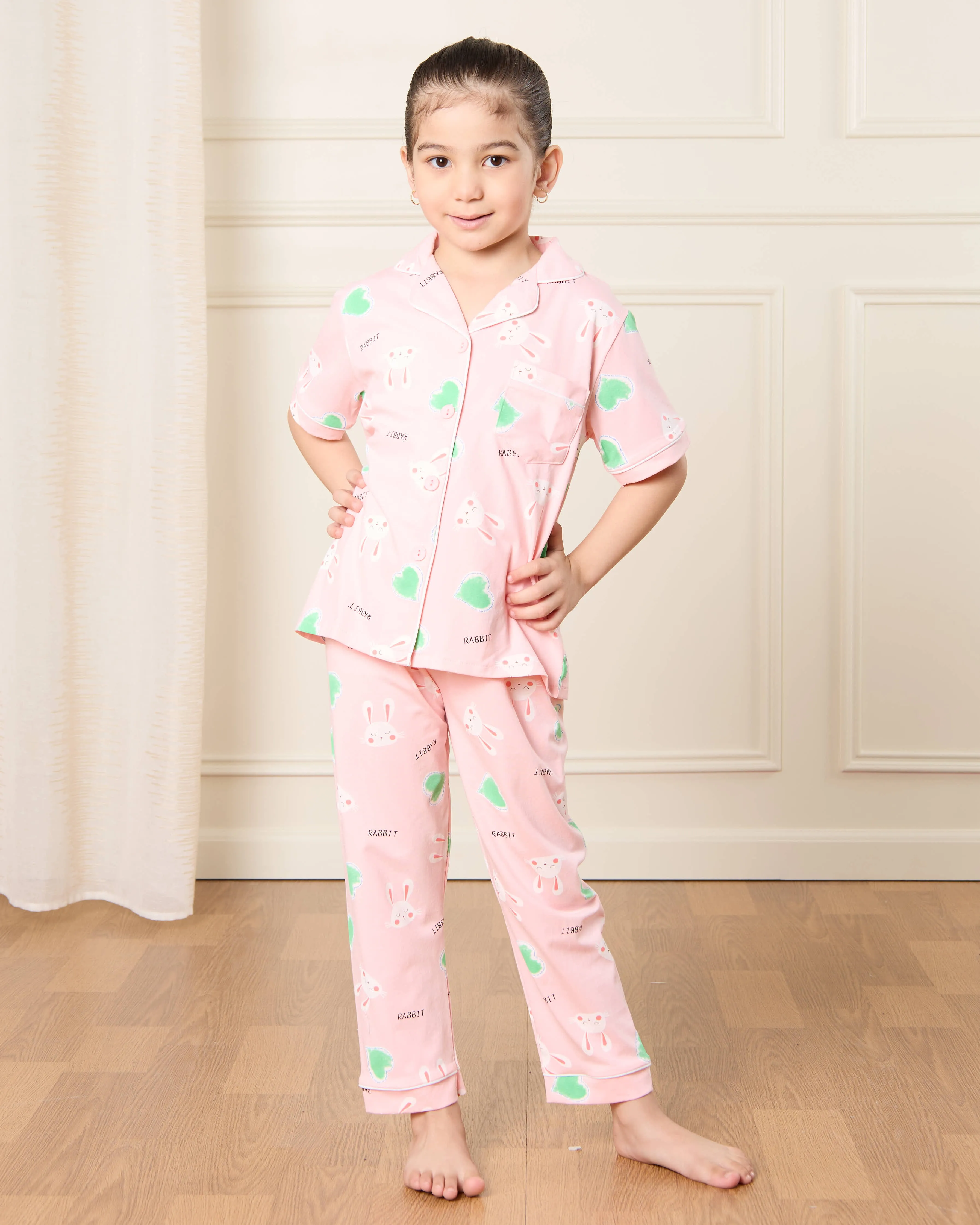 Girls Pink Printed Pyjama Set (2 Piece) sold by Redtag