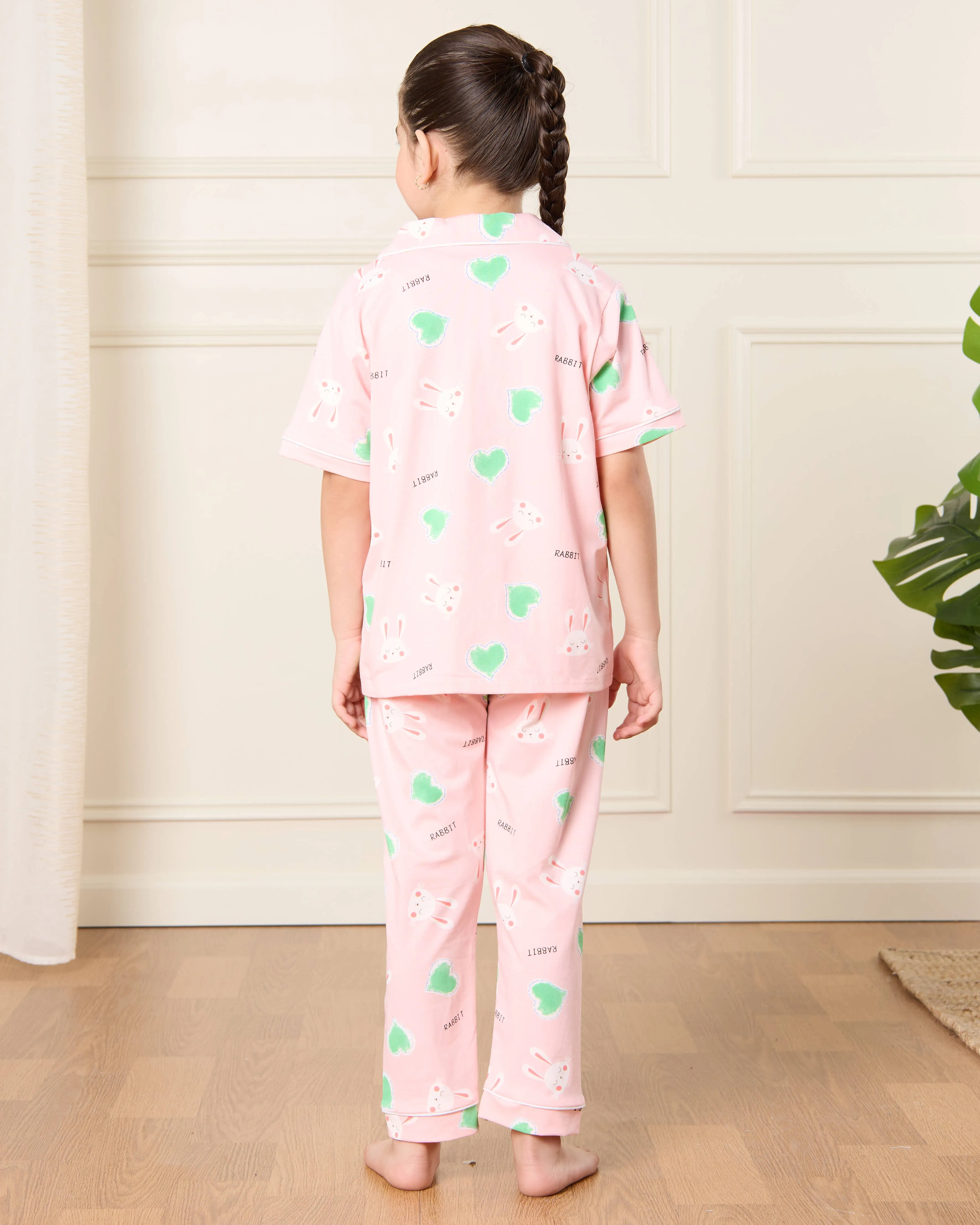 Girls Pink Printed Pyjama Set (2 Piece) sold by Redtag product image thumbnail 4