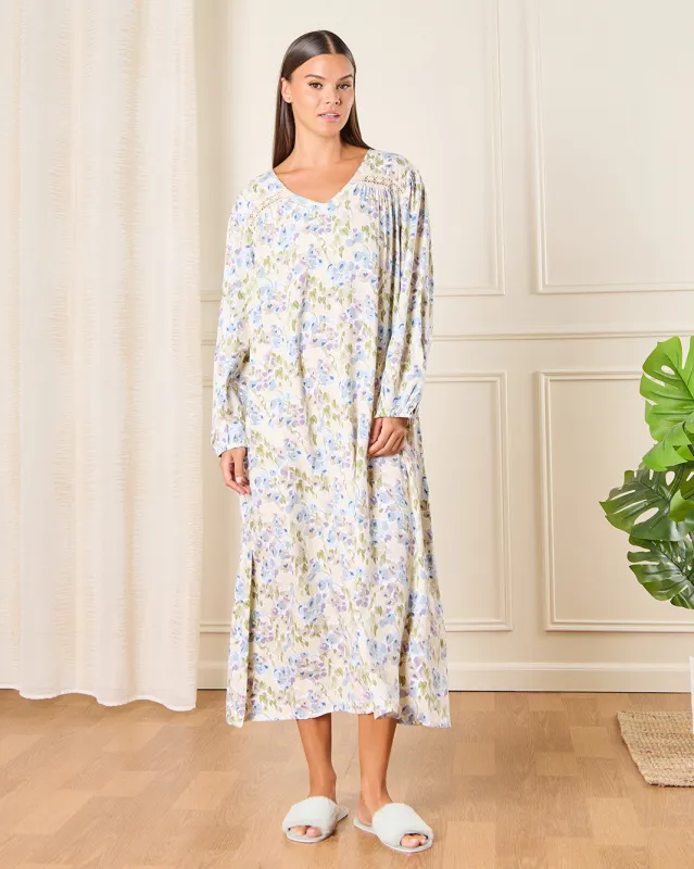 Women Ecru Printed Nightgown sold by Redtag