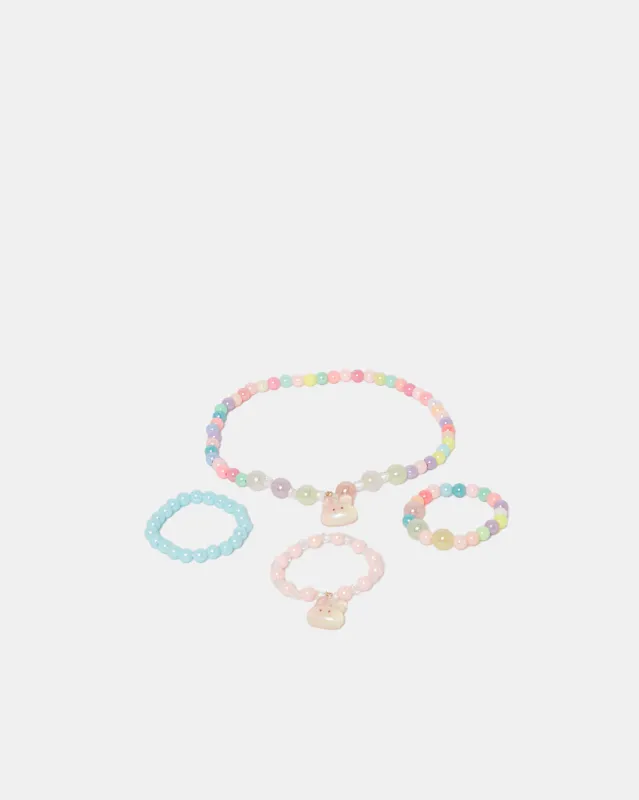 Girls Assorted Embellished Necklace & Bracelet Set (4 Piece) sold by Redtag