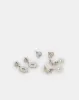 Women Silver Embellished Earrings (3 Pairs) sold by Redtag