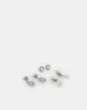 Women Silver Embellished Earrings (3 Pairs) sold by Redtag