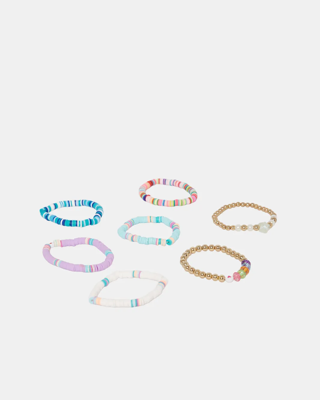 Girls Assorted Embellished Bracelet Set (7 Piece) sold by Redtag