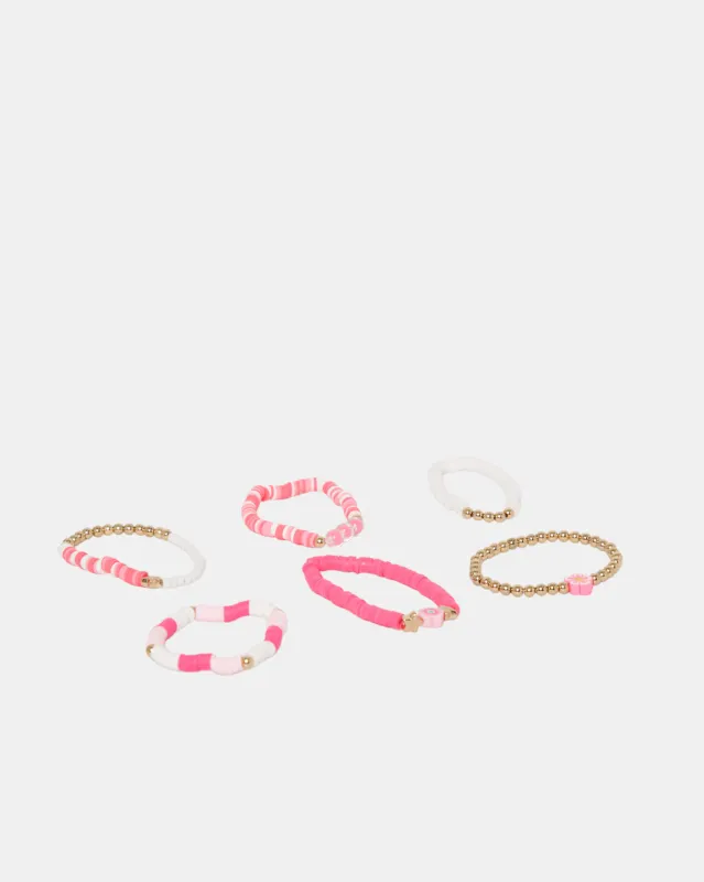 Girls Assorted Embellished Bracelet Set (7 Piece) sold by Redtag