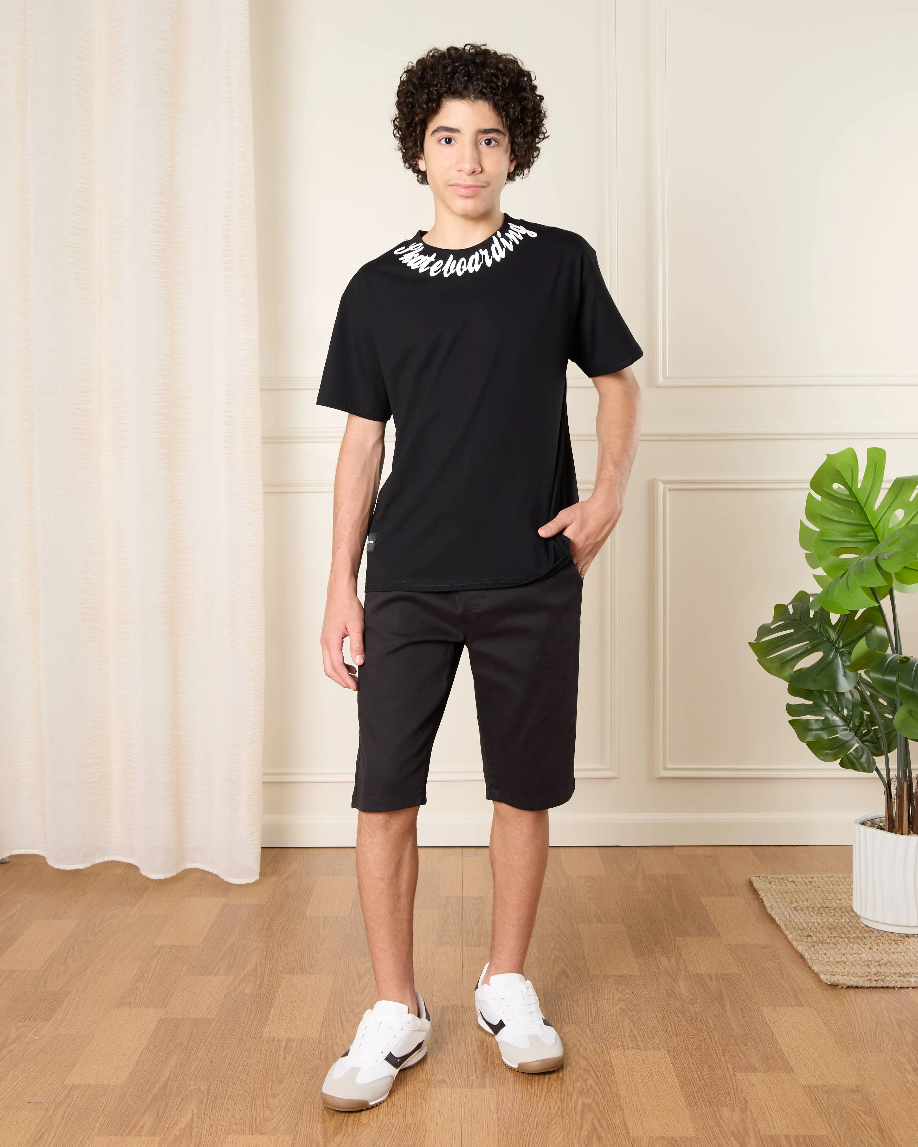 Senior Boys Black Printed T-Shirt sold by Redtag product image thumbnail 2