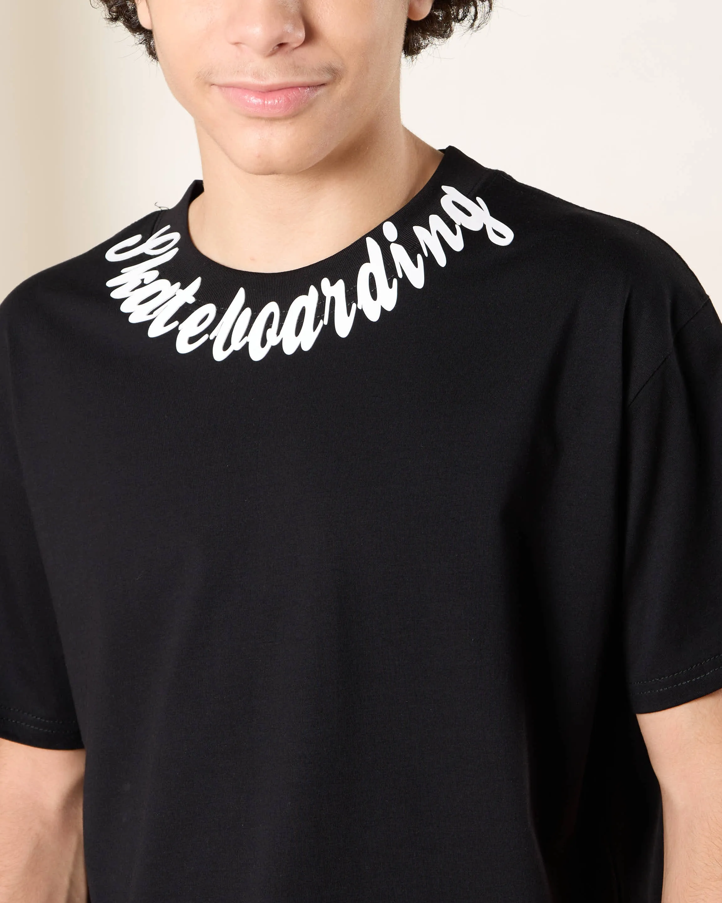 Senior Boys Black Printed T-Shirt sold by Redtag product image thumbnail 4