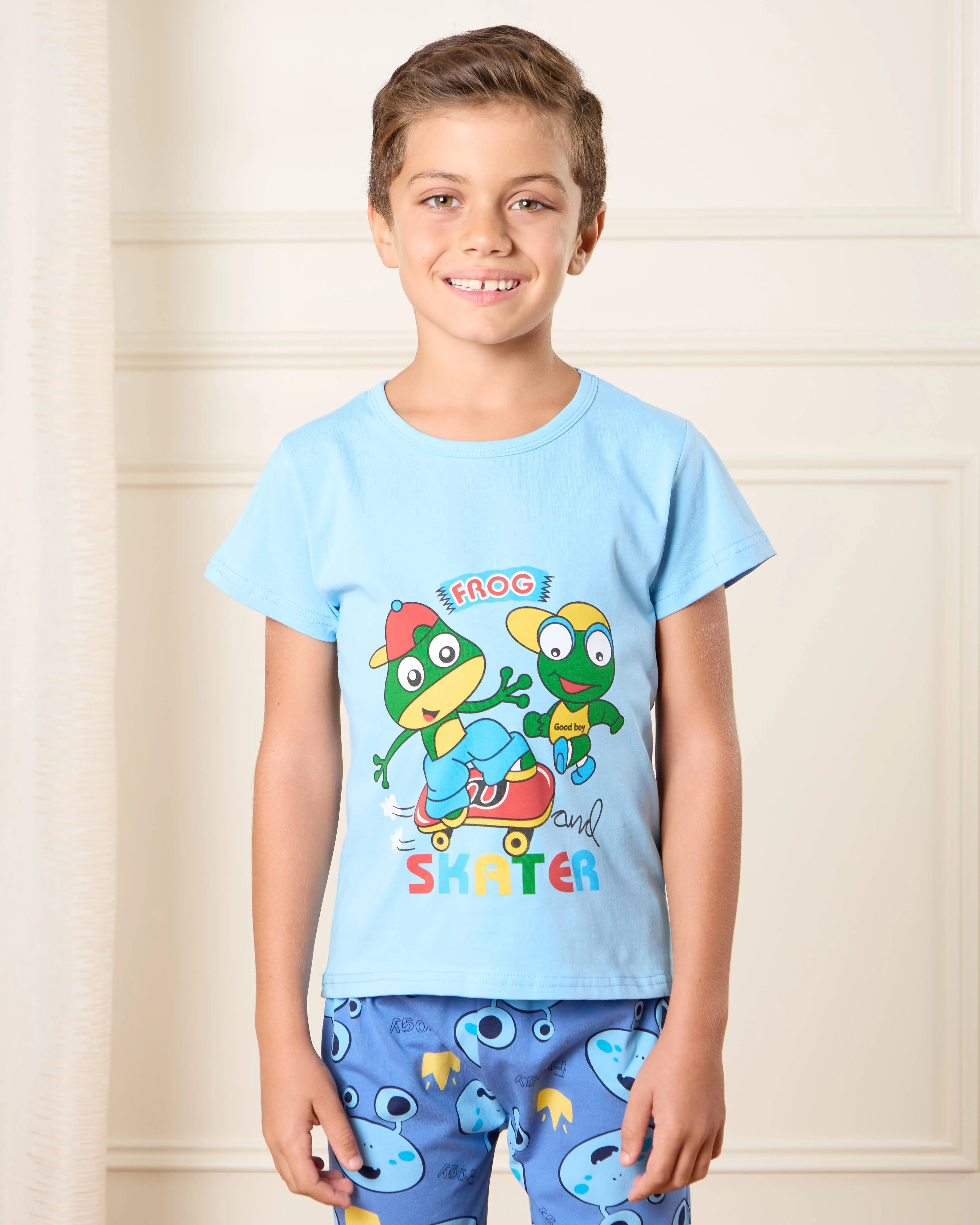 Boys Blue Printed Pyjama Set (2 Piece) sold by Redtag product image thumbnail 2
