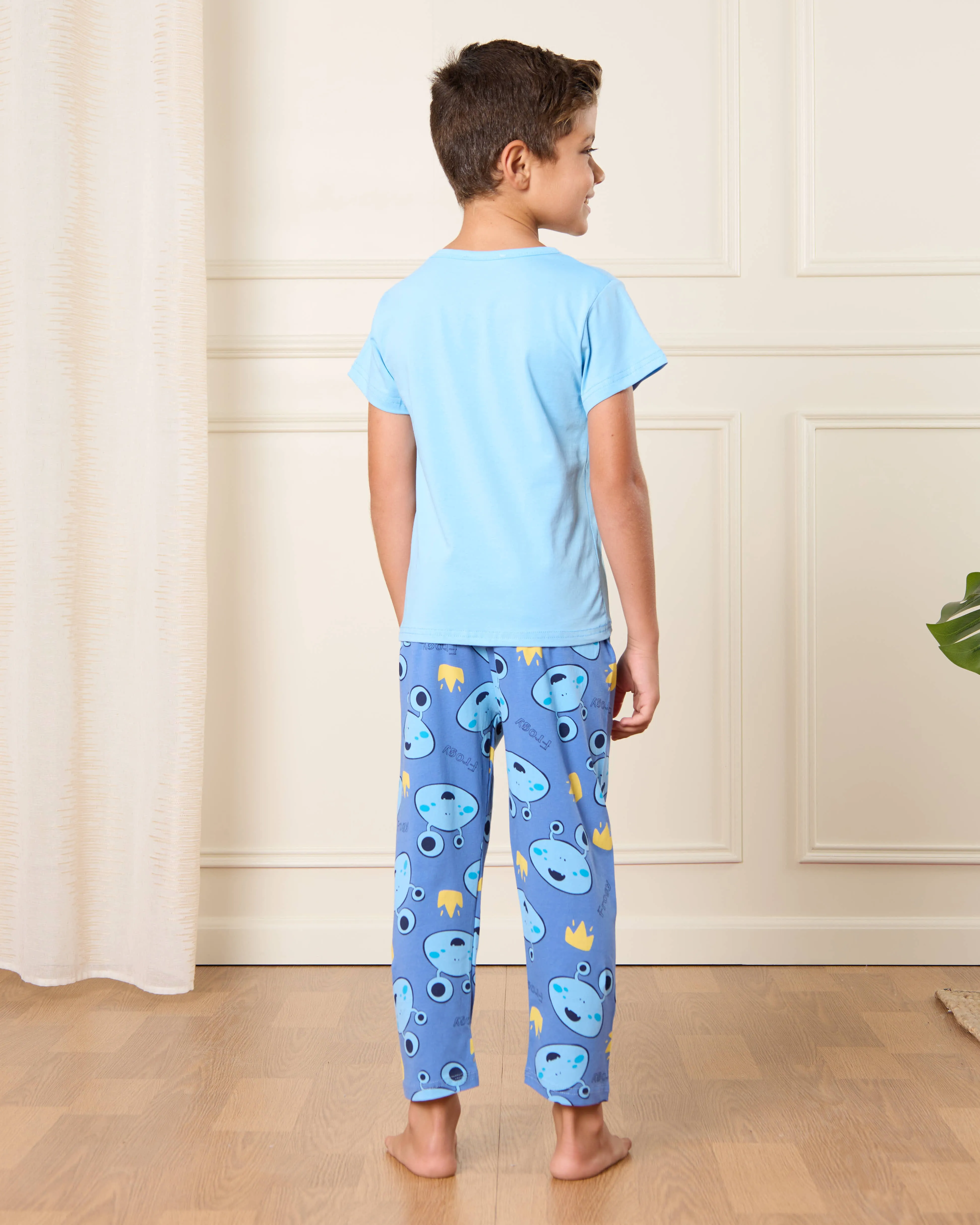 Boys Blue Printed Pyjama Set (2 Piece) sold by Redtag product image thumbnail 4