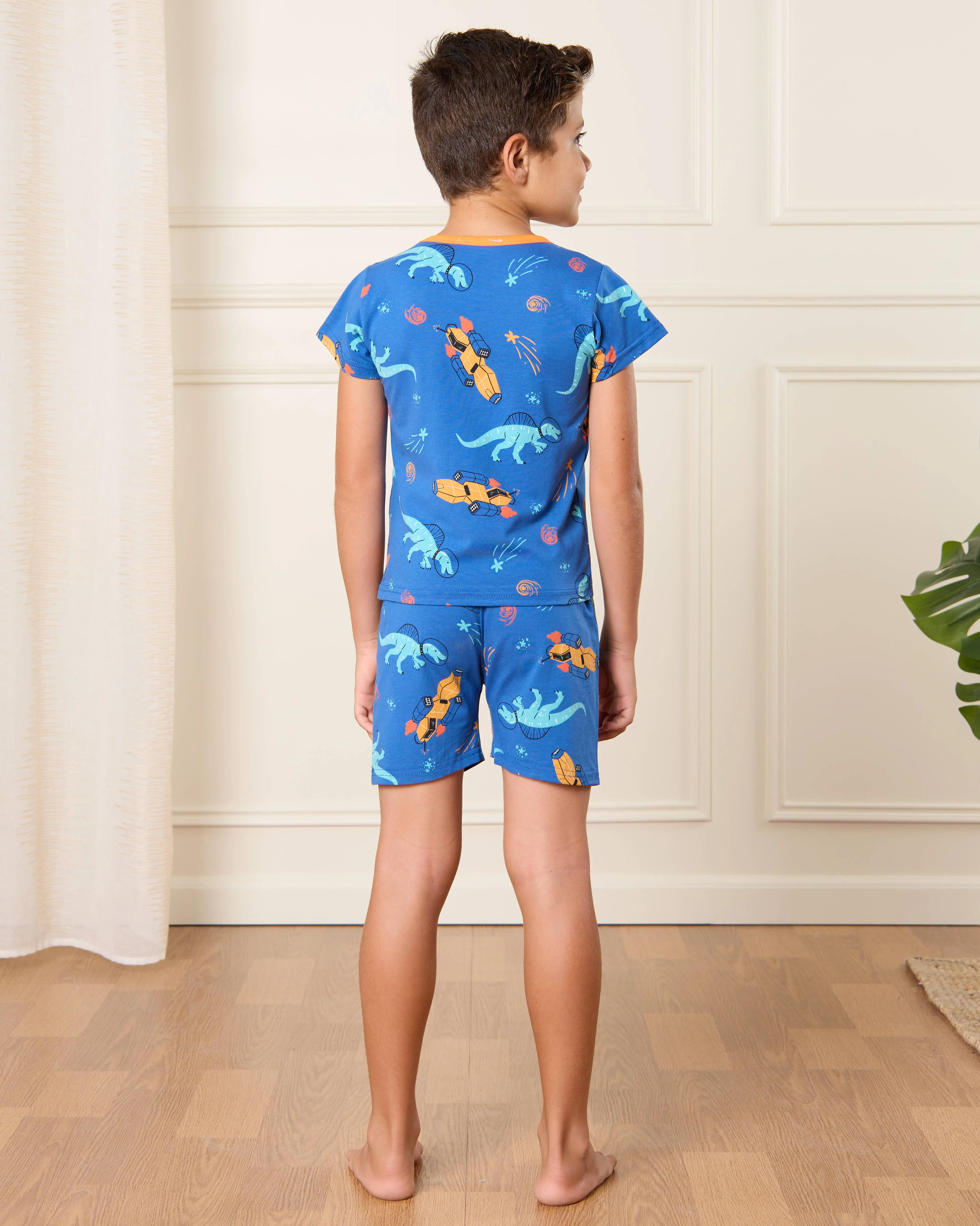 Boys Blue Printed Pyjama Set sold by Redtag product image thumbnail 4