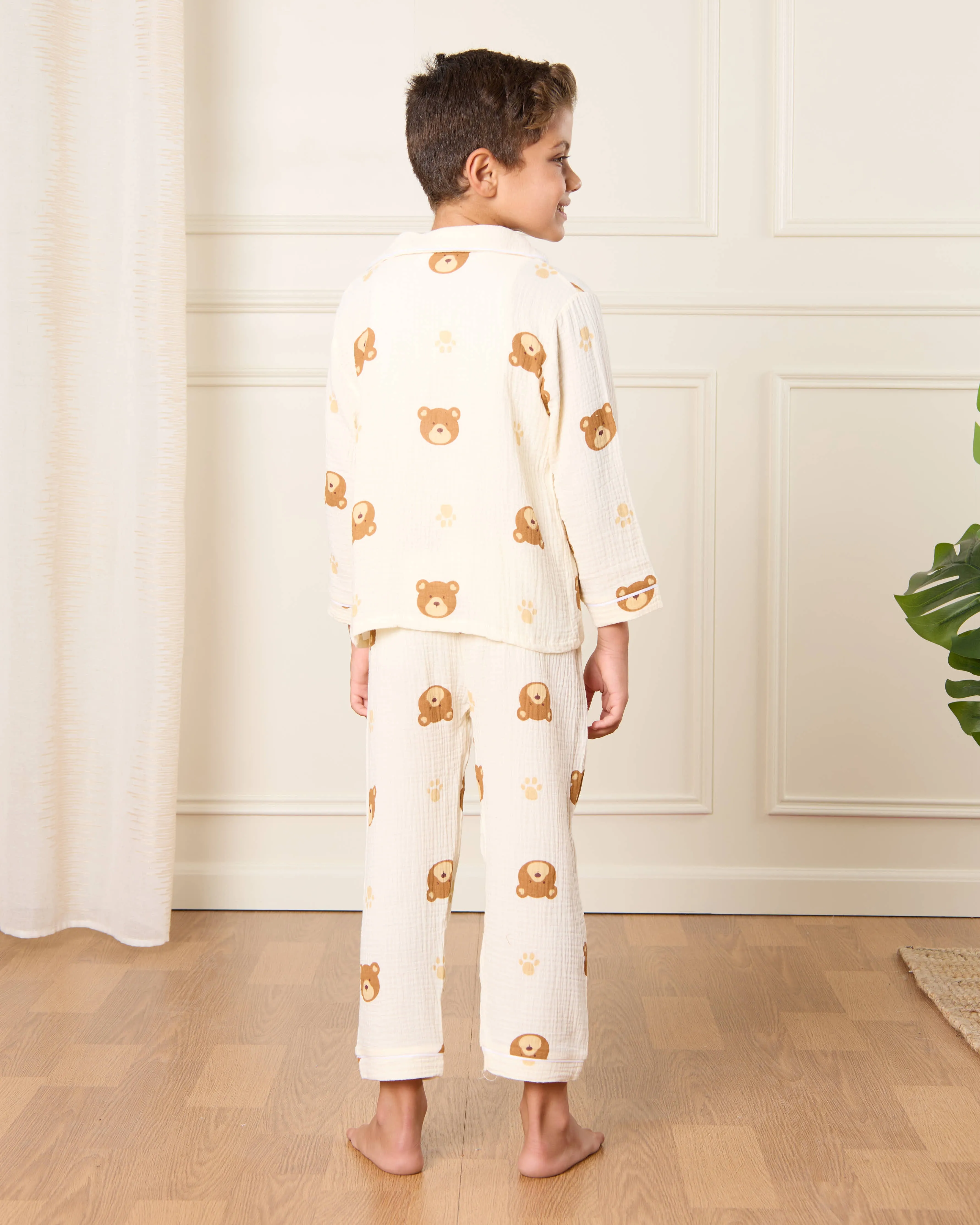 Boys Beige Printed Pyjama Set sold by Redtag product image thumbnail 4