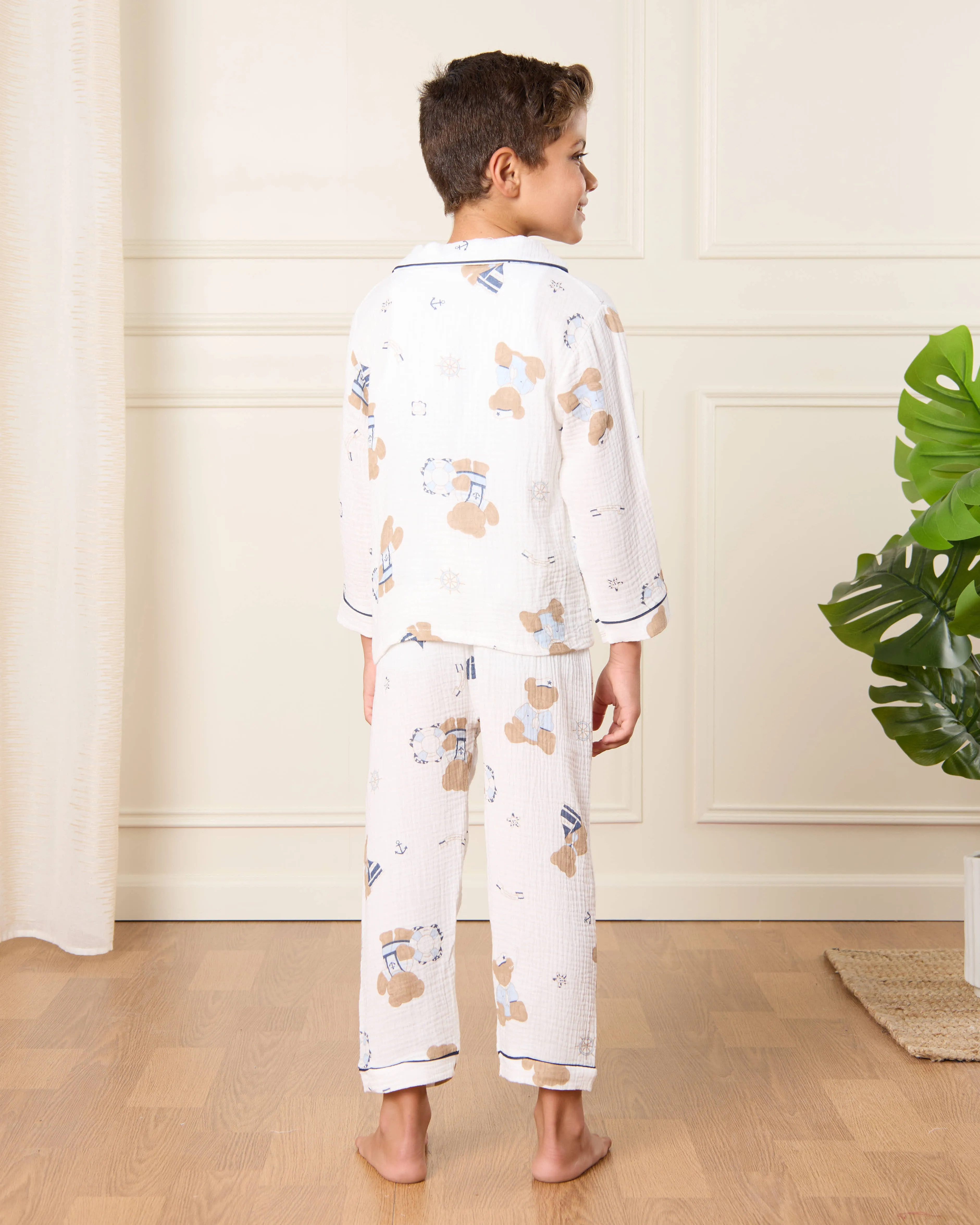 Boys White Printed Pyjama Set sold by Redtag product image thumbnail 4