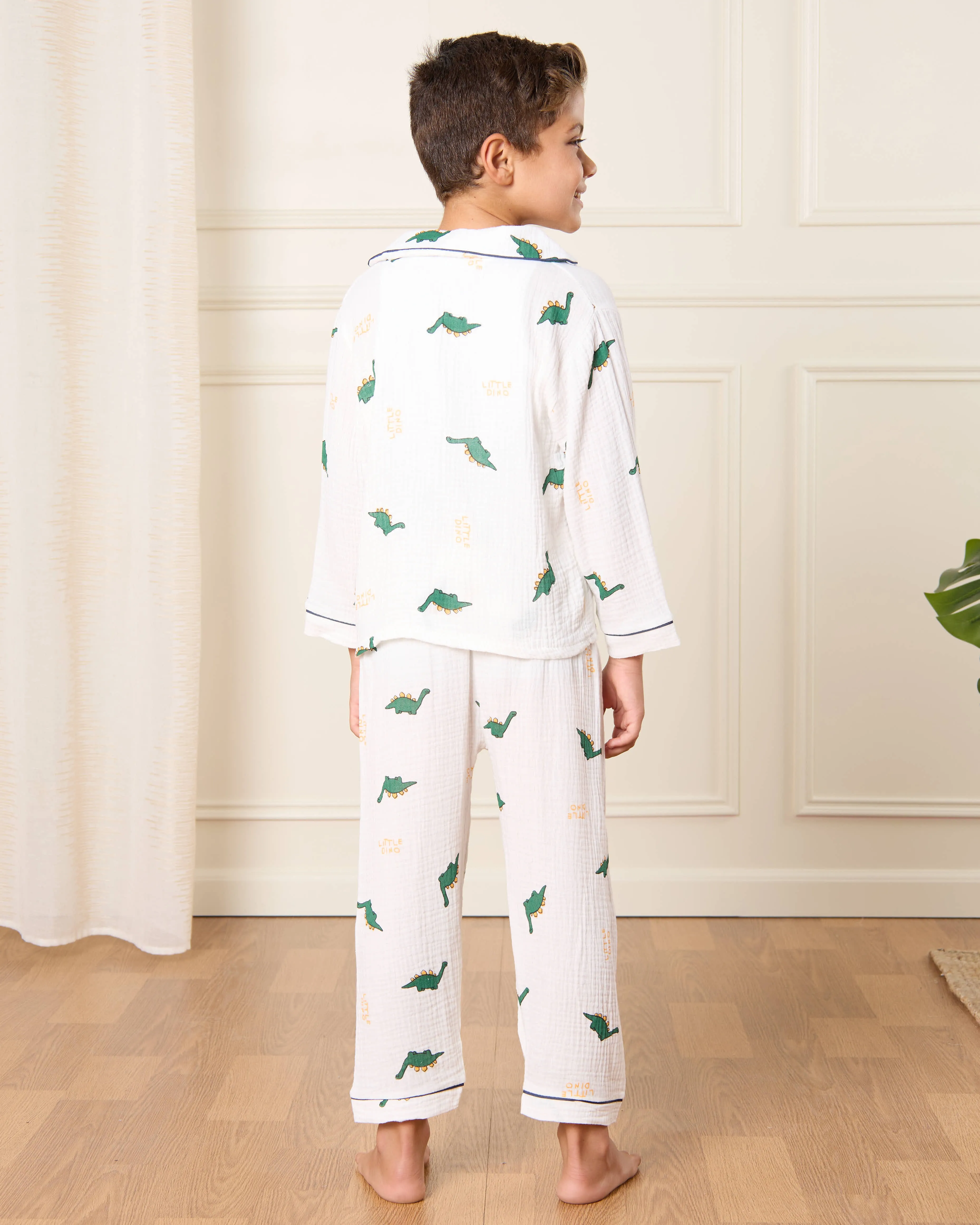 Boys White Printed Pyjama Set sold by Redtag product image thumbnail 4