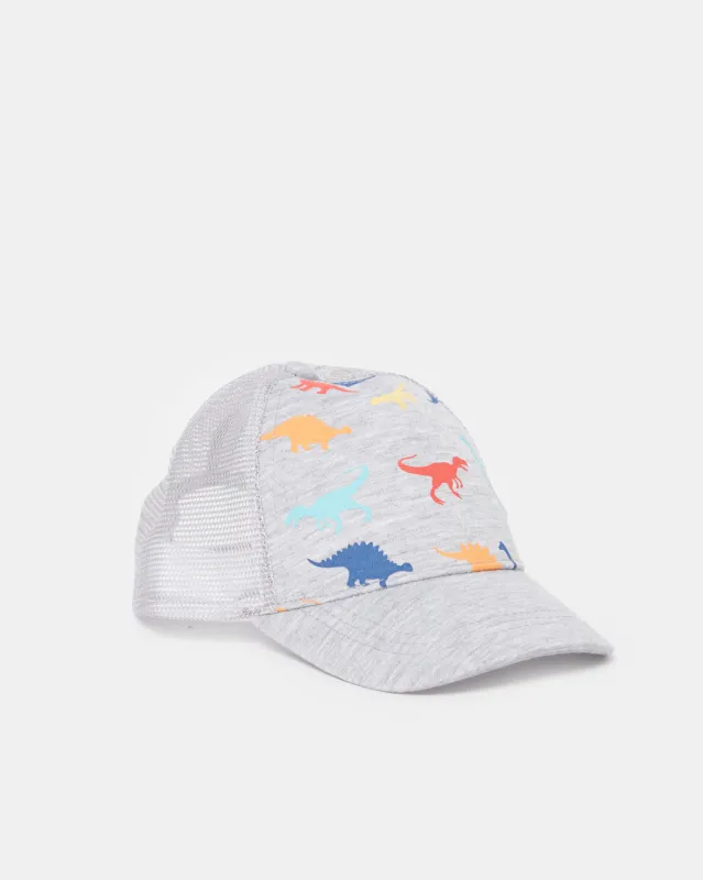 Boys Grey Printed Cap sold by Redtag