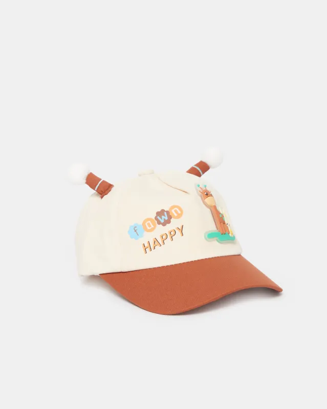 Boys Beige Embellished Cap sold by Redtag