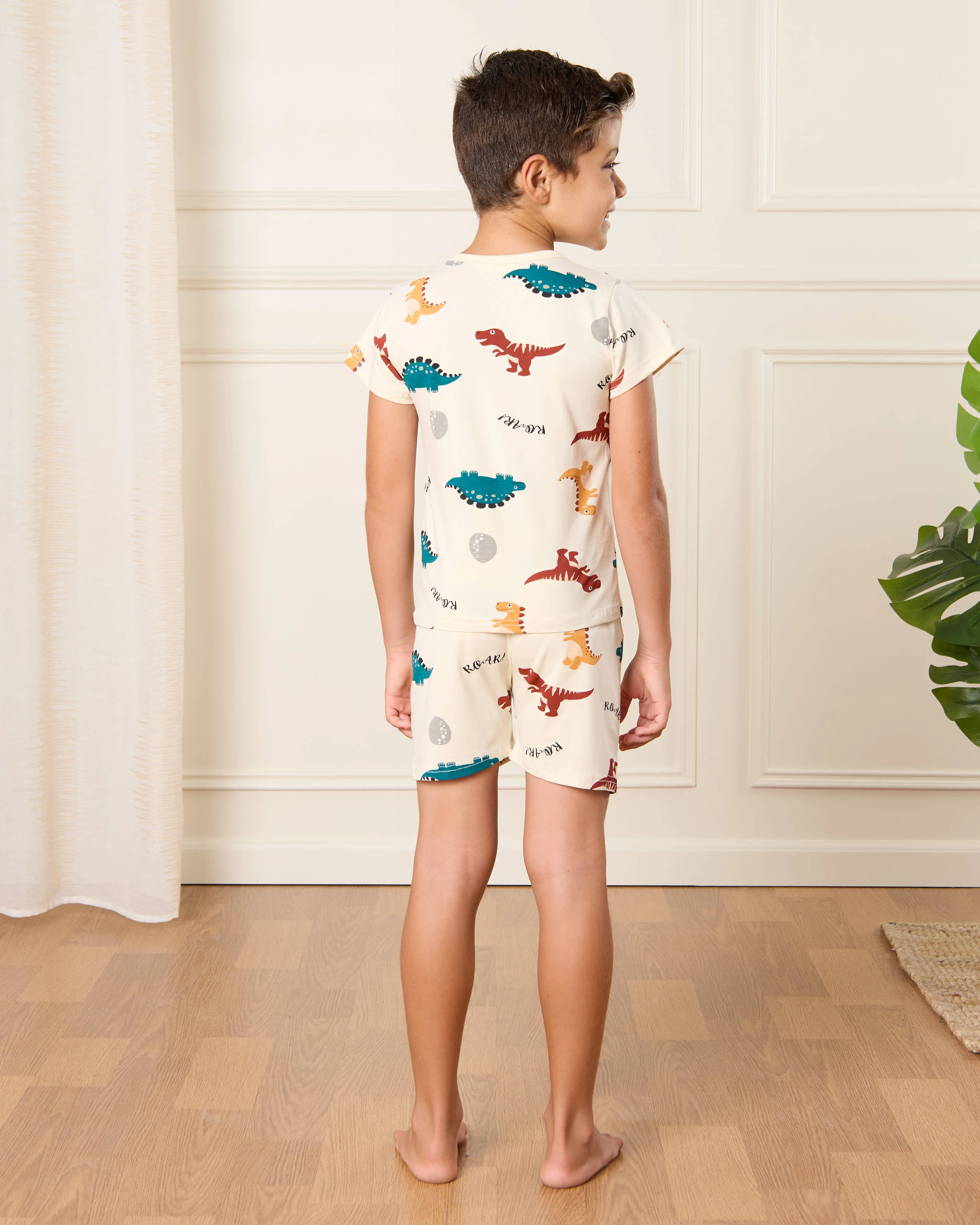 Boys Beige Printed Pyjama Set sold by Redtag product image thumbnail 4