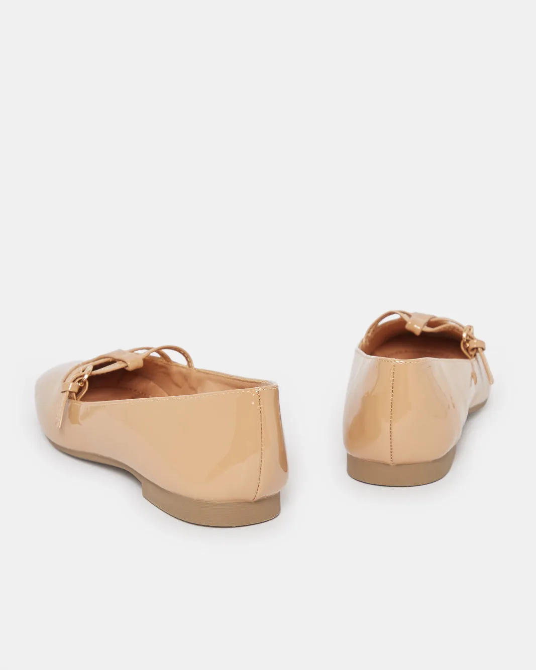 Women Beige Buckle Trim Ballerina sold by Redtag product image thumbnail 4