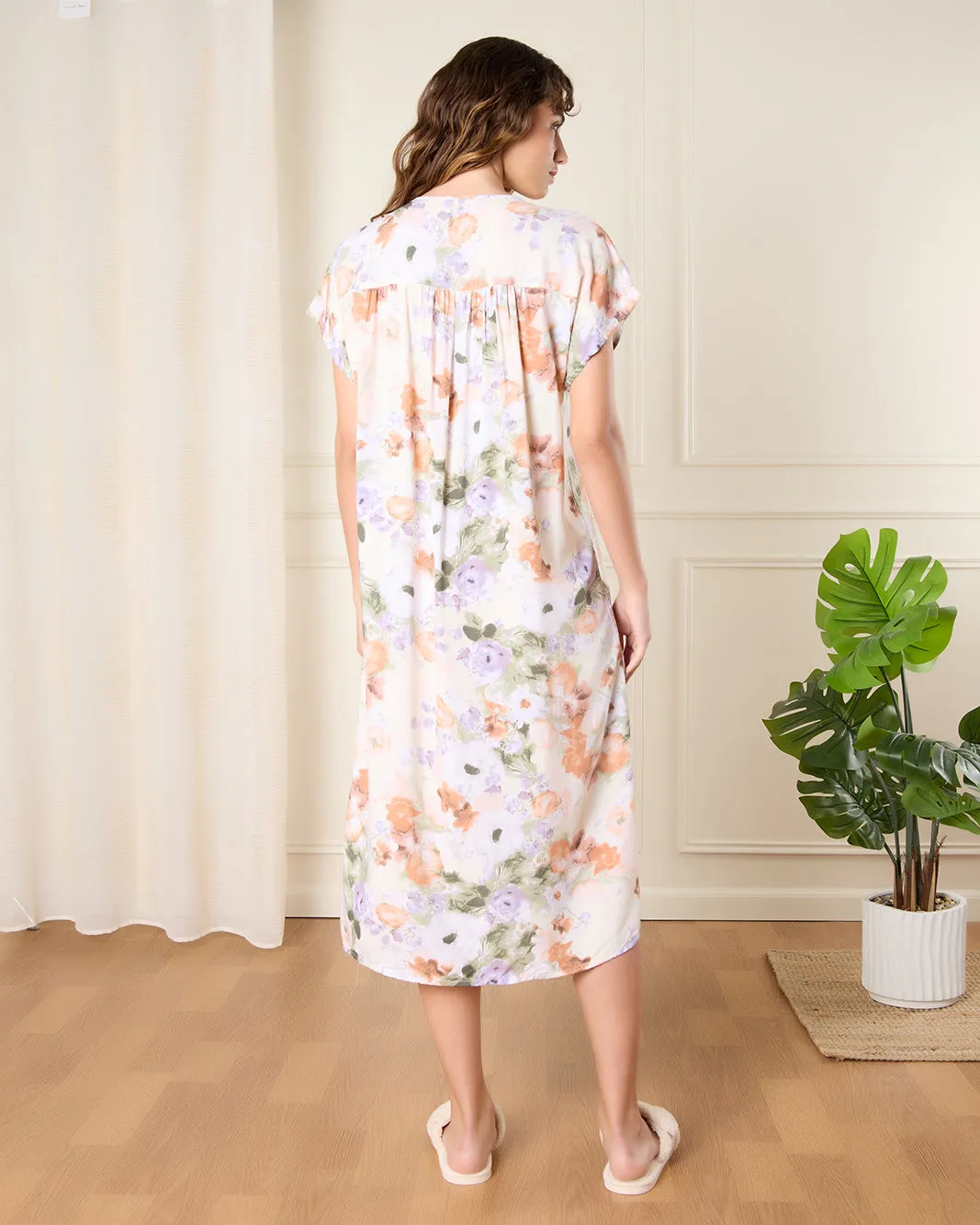 Women White Printed Nightgown sold by Redtag product image thumbnail 3