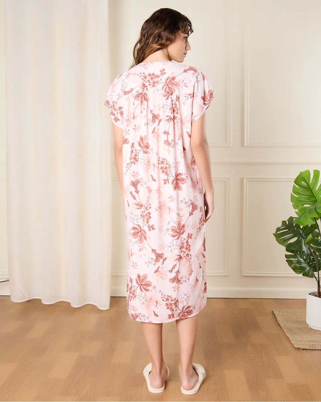 Women White Printed Nightgown sold by Redtag product image thumbnail 3