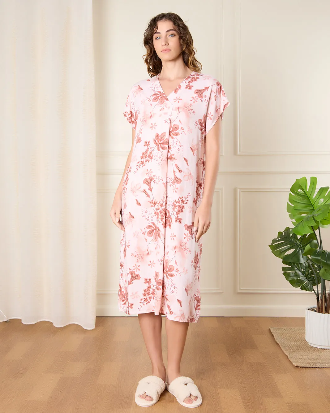 Women White Printed Nightgown sold by Redtag product image thumbnail 4