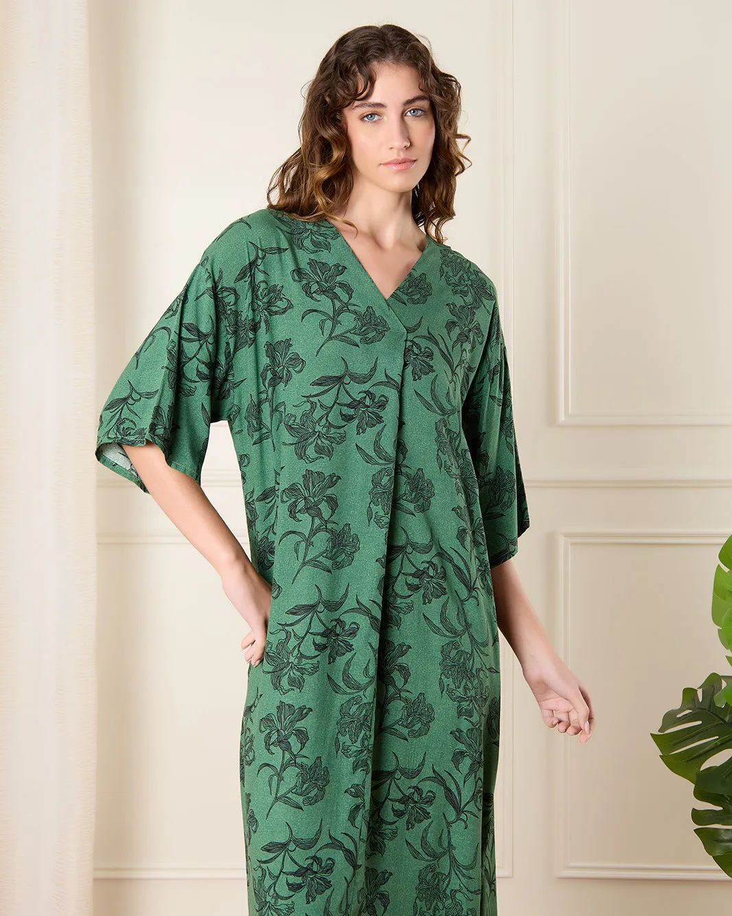 Women Green Printed Nightgown sold by Redtag product image thumbnail 2
