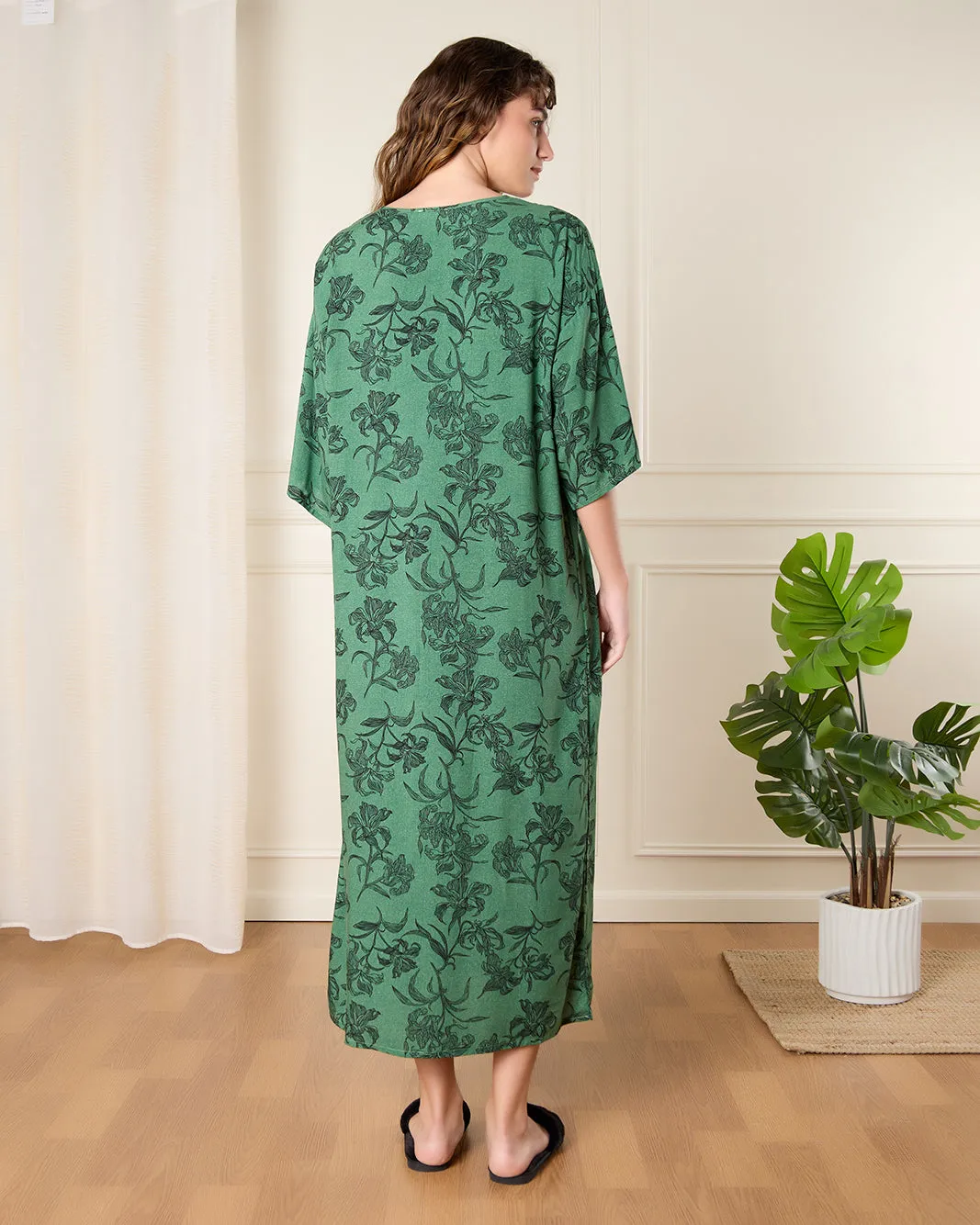 Women Green Printed Nightgown sold by Redtag product image thumbnail 3
