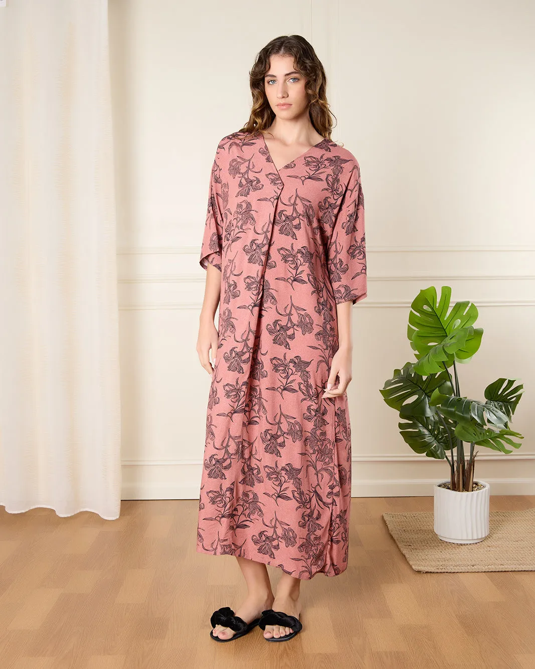 Women Pink Printed Nightgown sold by Redtag product image thumbnail 4