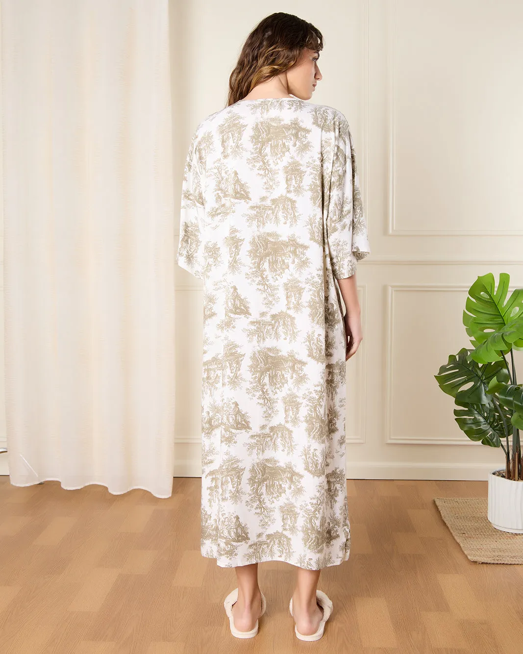 Women White Printed Nightgown sold by Redtag product image thumbnail 3