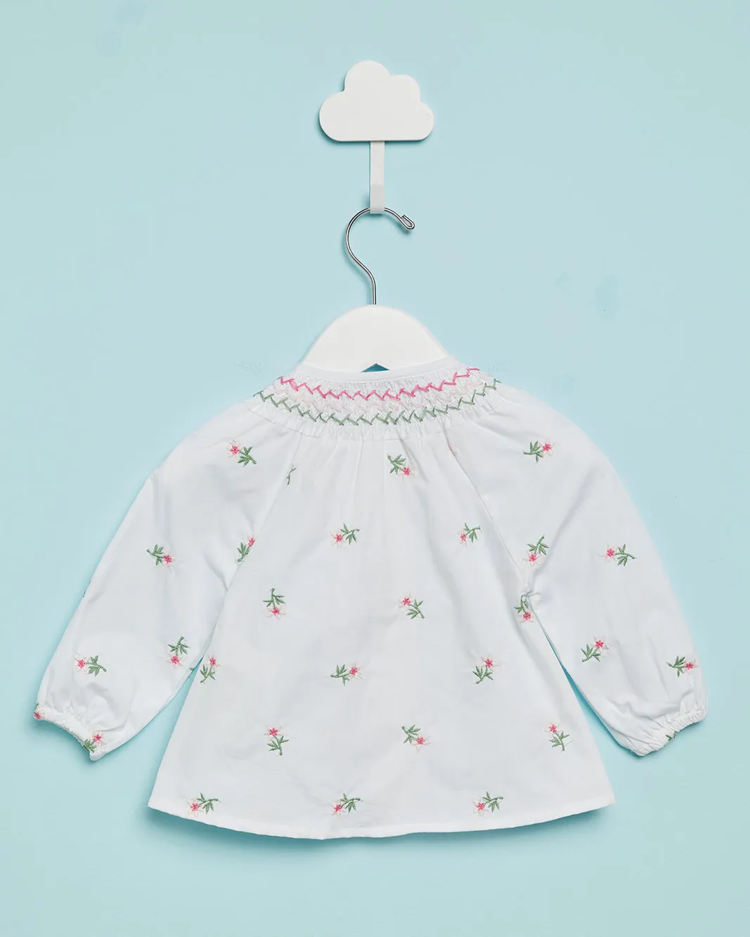 Infant Girls White Embroidered Blouse sold by Redtag product image thumbnail 4