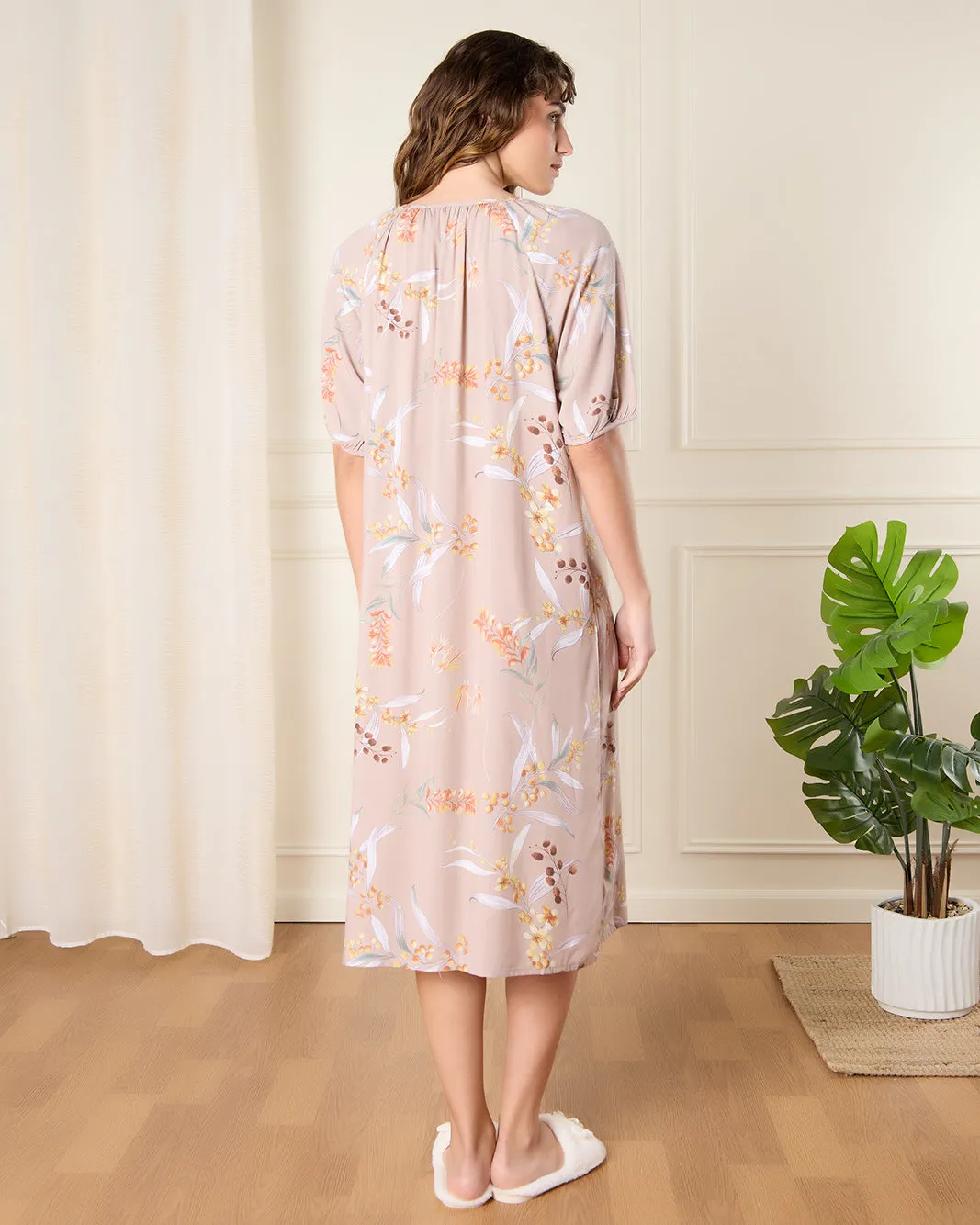 Women Beige Printed Nightgown sold by Redtag product image thumbnail 3