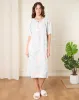 Women Blue Printed Nightgown sold by Redtag