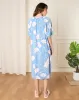 Women Blue Printed Nightgown sold by Redtag