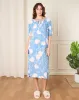 Women Blue Printed Nightgown sold by Redtag